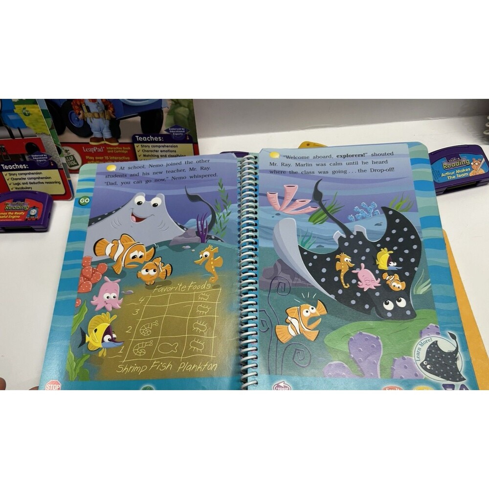 LeapFrog LeapPad Leap one Books & Cartridge Learning Tad Thomas Nemo Bob 6 - Picture 11 of 14